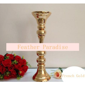 21 inches French Gold Metal Centerpieces Stand/Pillar Candle Stand/Floral Stand