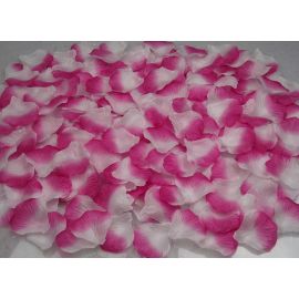 Silk Rose Petals Vase Filler Wedding Decor Table Confetti - Pink and white 300 pcs