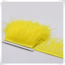 Yellow Ostrich Feather Trims/Sew On Ostrich Feather Fringe 1 Yard