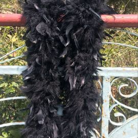 Black Chandell  Boa  Trim Turkey Feather Boa Fluffy Boa 85 g Thick Feather Boa