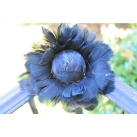 Black 6 inch Rose Ball/Ornaments/Feather Flower /Pompoms.Kissing Ball 1 Piece