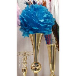 Premium Feather Balls/ Rose Balls/Flower Balls/Ornaments Royal Blue 16 Inch