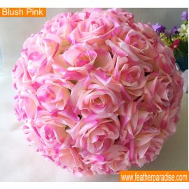 6 inches Rose Flower Pomander  Wedding decoratin Ball Silk Kissing Ball Rose Flowers Balls -blush Pink