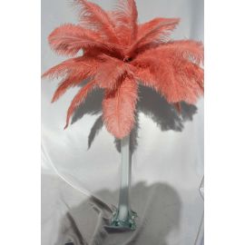 Coral/Peach  Ostrich Feather Centerpieces/Feather Plume Palm Tree 6 Sets