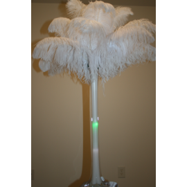 White Ostrich Plume Feather Centerpieces/Feather Plume Palm Tree 6 Sets - Luxury