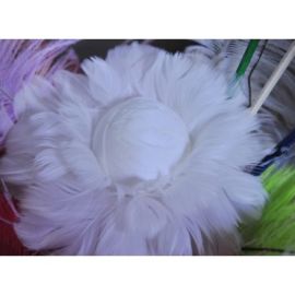 White 6 inch Rose Ball/Ornaments/Feather Flower /Kissing Ball/ Pompoms 1 Piece