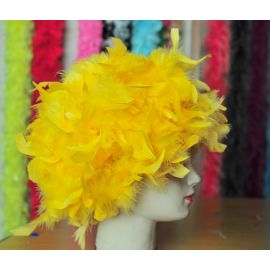 Gold Chandelle Feather Wig  Halloween Costume Wig