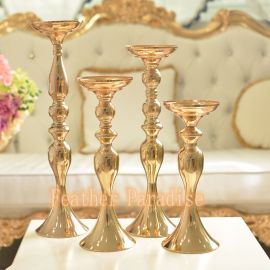 Wedding  Flower Floral Stand /Pillar Candle Holder  Feather Ball Centerpiece Stand Reversible- Gold 20 inch  New!!!