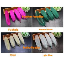Goose Pallet Goose Loose Feathers Fancy Loose Goose Feathers 20pcs Hunter Green