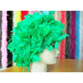 Green Chandelle Feather Wig/Halloween Costume Wig