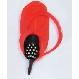 Red Feather Hat Pin/feather flower/Corsage /Feather Clip Boutonniere