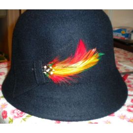 Colorful Feather Hat Pin/feather flower/Corsage /Feather Accents