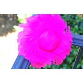Hot Pink 6 inch Rose Ball/Ornaments/Feather Flower/Kissing Ball/ Pompoms 1 Piece