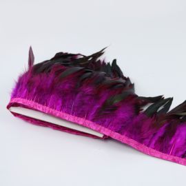 10 Yards Coque Rooster Schlappen Fringe Trims-Hot Pink