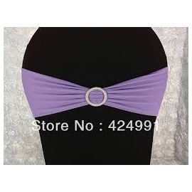 Lavender Spandex Chair Band with Buckle\Lycra Chair Band\Chair Sash