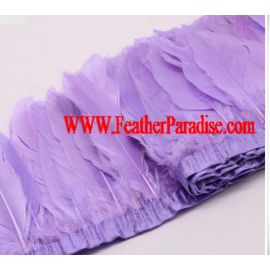 Lavender Goose Pallets Parried Fringe  Sew on Feathers 2 Yards/Piece