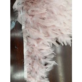 Blush Pink Dusty Pink Chandlles Trims/Fringe Sew on  Feathers 10 Yard/Piece