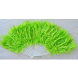 Lime Green Marabou Fluffy Feather Fans Saint Patrick's Day