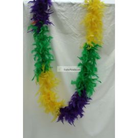 Colorblock (Purple, Gold and Green) Chandelle Boa/ Mardi Gras Boa 6 feet 40G