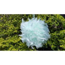 Feather Kissing Balls/ Pom Poms/Chandelle Feather Balls/ Decoration Balls/Wedding Balls-Mint Green  12 INCH