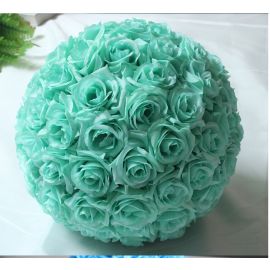 6 inch Rose Flower Pomander  Wedding decoratin Ball Silk Kissing Ball Rose Flowers Balls-Mint