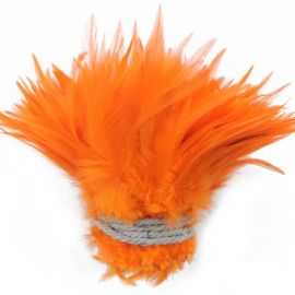 800 pcs Orange Rooster Saddle Feathers 5-6 inches