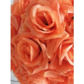 11-12 inches Rose Flower Pomander  Wedding decoratin Ball Silk Kissing Ball Rose Flowers Balls -Orange