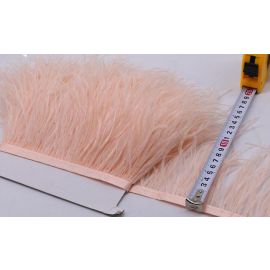 Peach/Blush Pink Ostrich Feather Trims/Sew On Ostrich Feather Fringe 1 Yard
