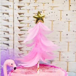 Pink Feather Christmas Tree Cake Decoration Wedding Cake Birthday Cake Feather Topper  Multi-colors Available