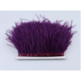 Plum Purple Dark Purple Ostrich Feather Trims/Sew On Ostrich Feather Fringe 1 Yard