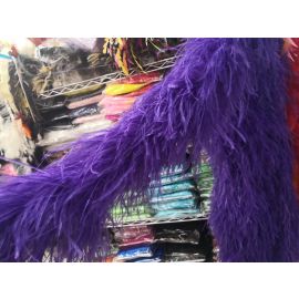 10 ply Ostrich Boa Customized Color 2 yards Purple