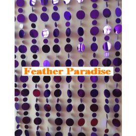 Purple Retro PVC Metallic Beaded Curtain Strands/Garlands - 20Yards