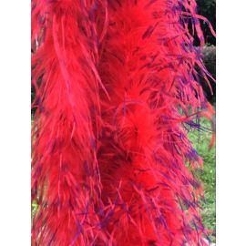 Red and Purple Two-tone Ostrich Boa 2 Yards 1 ply