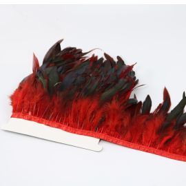 1 Yard Coque Rooster Schlappen Fringe Trims-Red