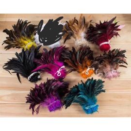 Rooster Schlappen-Half Bronze Strung Fish Fly feathers Purple Color 800pcs 6-8 inches