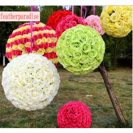 10 inch Rose Flower Pomander  Wedding decoratin Ball Silk Kissing Ball Rose Flowers Balls- Customized Color