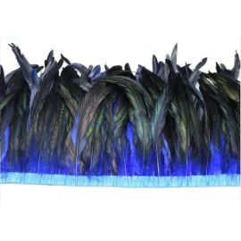 Coque Tail Feather Trim Fringe Coque Feather Tapes Rooster Sewn-on 1 Yard  Dyed  Royal Blue Color