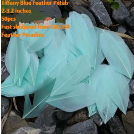 100 Pieces Feather Petals Feather Fillers Feather Confetti Tiffany Blue