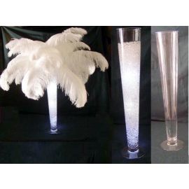 24" Clear Trumpet Vases
