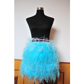 Turquoise Ostrich Feather Skirt Wholesale Only