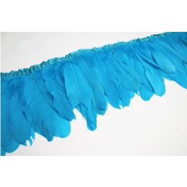 Turquoise Goose Pallets Parried Fringe Trims Sew on Feathers  2 yards/Piece