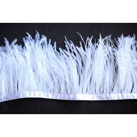 White Ostrich Feather Trims/Fringe Sew on Ostrich Feathers 1 Yard/PC