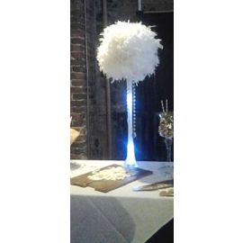 Feather Kissing Balls/ Pom Poms/Chandelle Feather Balls/ Decoration Balls/Wedding Balls-White