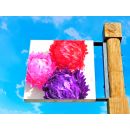 Premium Large Feather Balls/ Rose Balls /Flower Balls  Hot Pink 12 Inches