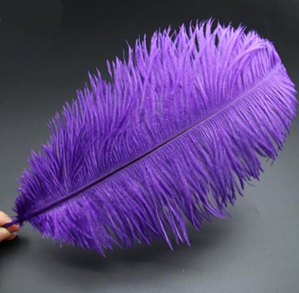 Purple Ostrich Feathers, 10 Pieces, 6-8 Inches, Fall Halloween